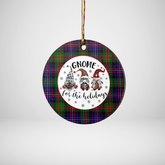 Clan Cameron of Erracht Modern Tartan Gnome Round Ceramic Ornament QM92 Cameron of Erracht Modern Tartan Tartan Christmas